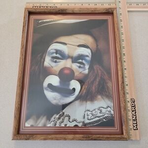 FRAMED LITHOPRINT OF A‎ HAPPY SAD CLOWN Share With Me UNMARKED VINTAGE, 16x12